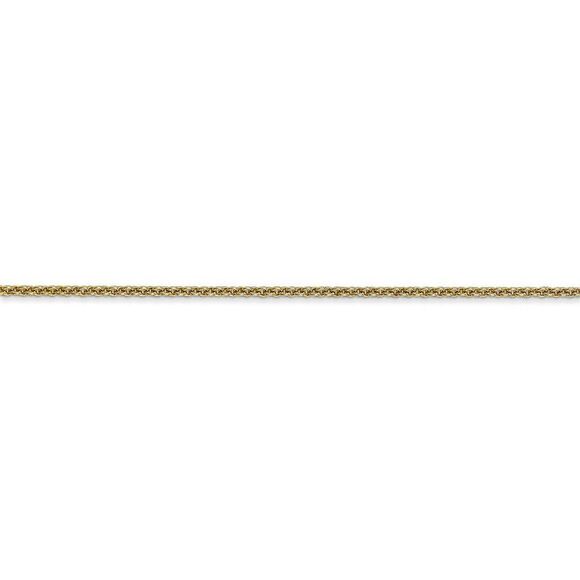 1.5mm 10K Yellow Gold Solid Cable Chain Necklace, 18 Inch - Picture 3 of 7
